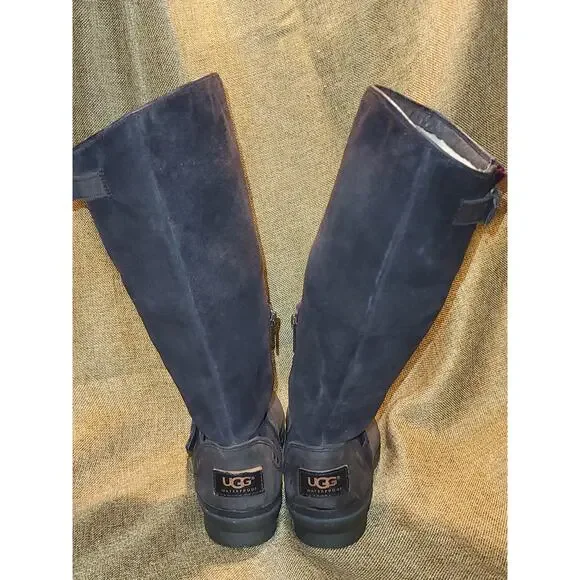 UGG Thomson Brown Leather Knee-High Boots Size 5.5 - Picture 7 of 7
